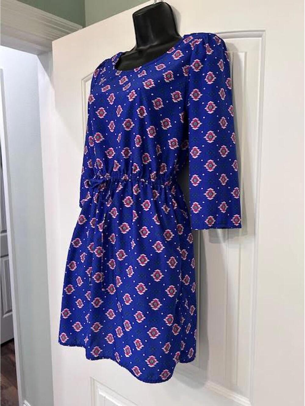 Bebop Vivid Aztec Print Cutout Dress Small GUC Breezy